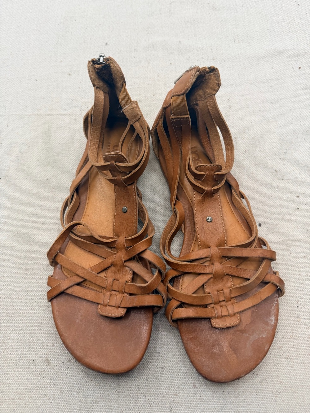 UGG Gladiator Women’s Brown Strappy Lace-Up Sandals